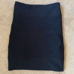 High Waisted Black Skirt